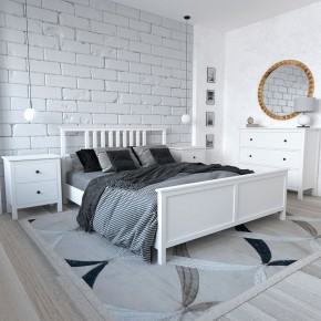 Кровать Ф-156.02 двухспальная 160х200 из массива сосны, цвет белый в Муравленко - muravlenko.mebel-74.com | фото