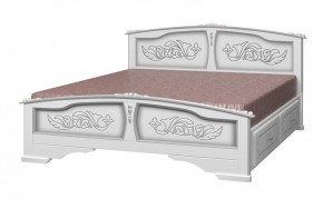 ЕЛЕНА Кровать из массива 1400 с 2-мя ящиками  в Муравленко - muravlenko.mebel-74.com | фото
