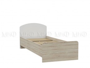 МАРТИНА Кровать 800 с настилом ЛДСП (Белый глянец/дуб сонома) в Муравленко - muravlenko.mebel-74.com | фото
