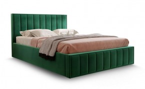 Кровать "Вена" 1400 СТАНДАРТ Вариант 1 Мора зеленый + бельевой ящик с кроватным основанием и подъемным механизмом в Муравленко - muravlenko.mebel-74.com | фото