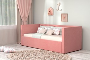 Кровать с ПМ (арт.030) (с/м 900*2000мм) (б/матр), ткань розовая в Муравленко - muravlenko.mebel-74.com | фото