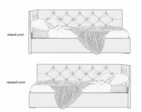 Кровать угловая Хлоя интерьерная +основание/ПМ/бельевое дно (120х200) в Муравленко - muravlenko.mebel-74.com | фото