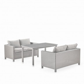 Обеденный комплект плетеной мебели с диванами T256C/S59C-W85 Latte в Муравленко - muravlenko.mebel-74.com | фото