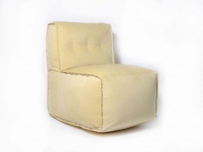 Прямое модульное бескаркасное кресло Комфорт (Желтый велюр) в Муравленко - muravlenko.mebel-74.com | фото