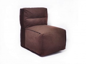 Прямое модульное бескаркасное кресло Комфорт (Шоколад велюр) в Муравленко - muravlenko.mebel-74.com | фото