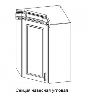Секция навесная угловая "Верона" (600*600) в Муравленко - muravlenko.mebel-74.com | фото