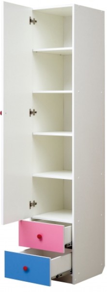 Шкаф 1-но дверный с ящиками и фотопечатью Совята 1.1 (400) в Муравленко - muravlenko.mebel-74.com | фото