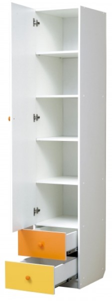 Шкаф 1-но дверный с ящиками и зеркалом Радуга (400) в Муравленко - muravlenko.mebel-74.com | фото