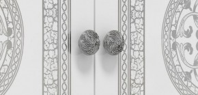 Шкаф 4-х дверный с зеркалами (12.244) Грация (белый/серебро) в Муравленко - muravlenko.mebel-74.com | фото