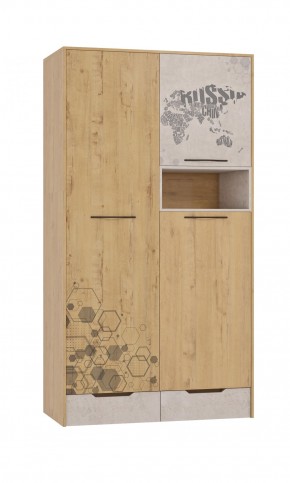 Шкаф для одежды 3 двери и 2 ящика Шк134.0 ДС Стэнфорд в Муравленко - muravlenko.mebel-74.com | фото