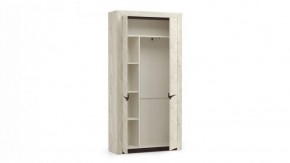 Шкаф для одежды 33.18 "Лючия" (бетон пайн белый / венге / белый) в Муравленко - muravlenko.mebel-74.com | фото