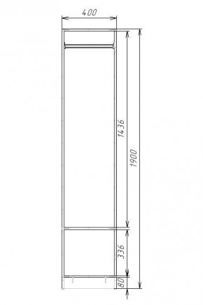 Шкаф для Одежды ЭШ1-РП-19-4 (ручка профильная) серия "Экон" в Муравленко - muravlenko.mebel-74.com | фото