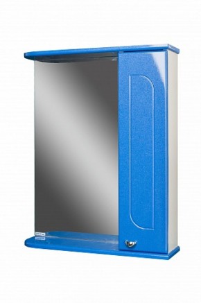 Шкаф-зеркало Радуга Синий металлик 55 правый АЙСБЕРГ (DA1129HZR) в Муравленко - muravlenko.mebel-74.com | фото