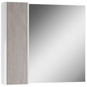 Шкаф-зеркало Uno 80 Дуб серый левый/правый Домино (DU1504HZ) в Муравленко - muravlenko.mebel-74.com | фото