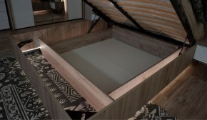 Спальня Джулия Кровать 160 МИ с подъемным механизмом Дуб крафт серый в Муравленко - muravlenko.mebel-74.com | фото