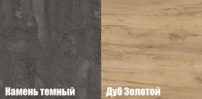 Спальный гарнитур МСП-1 (Дуб золотой/Камень темный) 1600 в Муравленко - muravlenko.mebel-74.com | фото