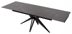Стол FORIO 160 MATT BLACK MARBLE SOLID CERAMIC / BLACK, ®DISAUR в Муравленко - muravlenko.mebel-74.com | фото