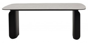 Стол NORD 200 TL-102 Бежевый мрамор, испанская керамика / черный каркас, ®DISAUR в Муравленко - muravlenko.mebel-74.com | фото