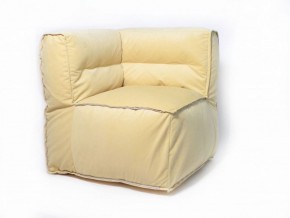 Угловое модульное бескаркасное кресло Комфорт (Желтый велюр) в Муравленко - muravlenko.mebel-74.com | фото