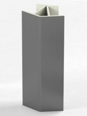Угловое соединение для цоколя 135 гр. h100 мм (Алюминий; Венге; Дуб Сонома, Белый, Черный) в Муравленко - muravlenko.mebel-74.com | фото