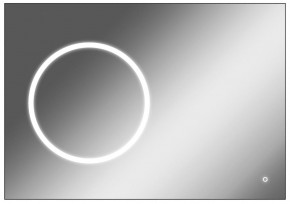 Зеркало Eclipse 100 black с подсветкой Sansa (SE1032Z) в Муравленко - muravlenko.mebel-74.com | фото